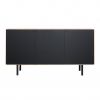 Chest of Drawers Furniteco Tokyo 3.3.0 (oak, natural parquet oil) black